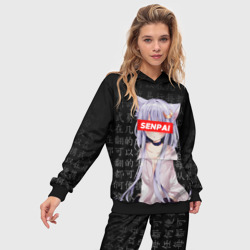 Женский костюм с толстовкой 3D Senpai anime neko girl - фото 2