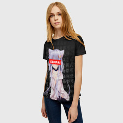 Женская футболка 3D Senpai anime neko girl - фото 2