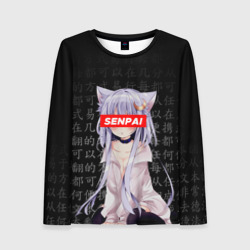 Женский лонгслив 3D Senpai anime neko girl