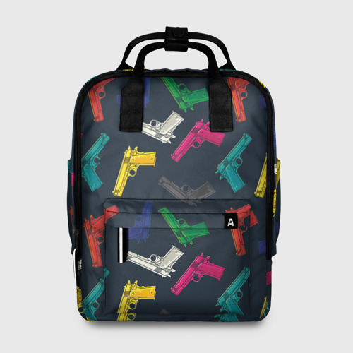 Женский рюкзак 3D Разноцветные пистолеты