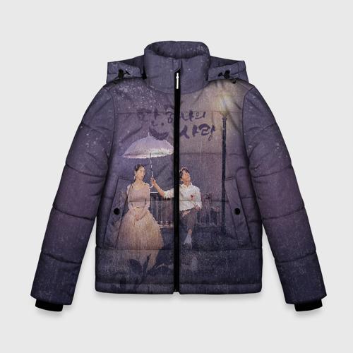 Зимняя куртка для мальчиков 3D Миссия ангела: Любовь, цвет черный