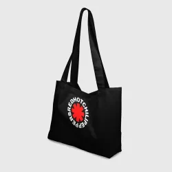 Пляжная сумка 3D Red Hot chili peppers logo on black - фото 2