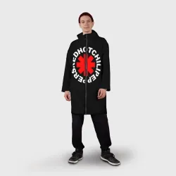 Дождевик унисекс 3D Red Hot chili peppers logo on black - фото 2