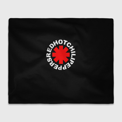 Плед 3D Red Hot chili peppers logo on black, цвет 3D (велсофт)