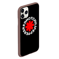 Чехол для iPhone 11 Pro матовый Red Hot chili peppers logo on black - фото 2