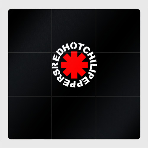 Магнитный плакат 3Х3 Red Hot chili peppers logo on black