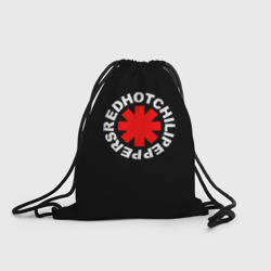 Рюкзак-мешок 3D Red Hot chili peppers logo on black