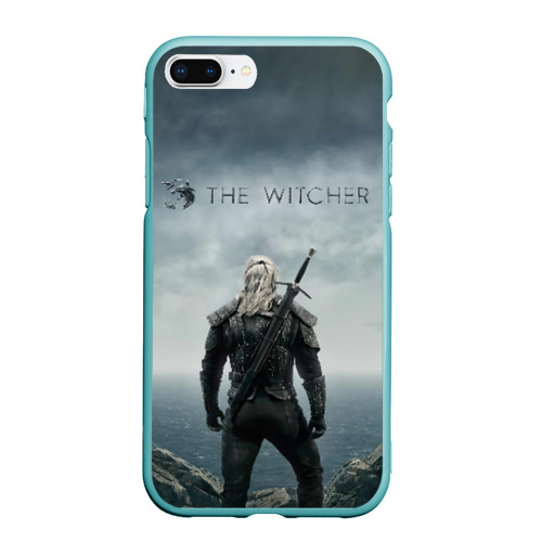 Чехол для iPhone 7Plus/8 Plus матовый The Witcher, цвет мятный