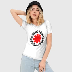 Женская футболка 3D Slim Red Hot chili peppers - фото 2