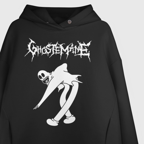 Женское худи Oversize хлопок Ghostemane, цвет черный - фото 3