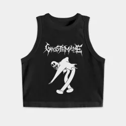 Женская укороченная майка-топ хлопок Ghostemane