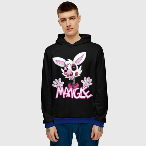 Мужская толстовка 3D FNAF Mangle ФНАФ МАНГЛ, цвет синий - фото 3