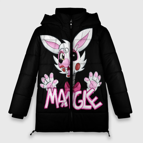 Женская зимняя куртка Oversize FNAF Mangle ФНАФ МАНГЛ, цвет светло-серый