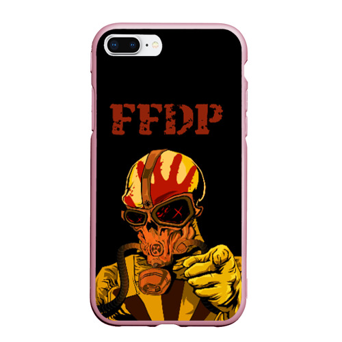 Чехол для iPhone 7Plus/8 Plus матовый Five finger death Punch, цвет розовый