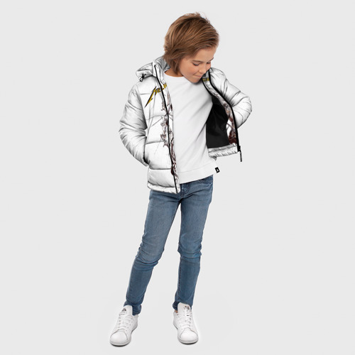 Зимняя куртка для мальчиков 3D Metallica, цвет черный - фото 5
