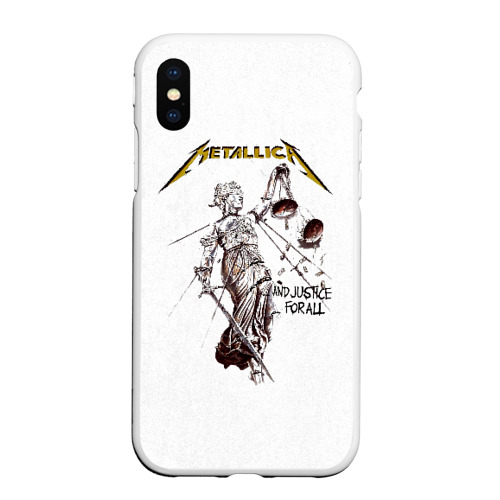 Чехол для iPhone XS Max матовый Metallica, цвет белый