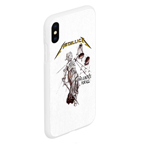 Чехол для iPhone XS Max матовый Metallica, цвет белый - фото 3