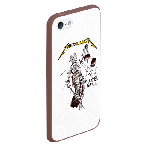 Чехол для iPhone 5/5S матовый Metallica, цвет коричневый - фото 3