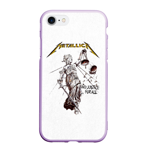 Чехол для iPhone 7/8 матовый Metallica, цвет сиреневый