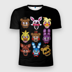 Мужская футболка 3D Slim Five Nights at Freddy