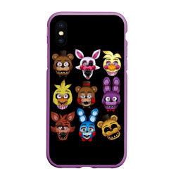 Чехол для iPhone XS Max матовый Five Nights at Freddy