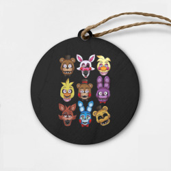 Деревянная игрушка круг Five Nights at Freddy