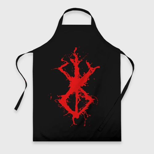 Фартук 3D Berserk logo elements red