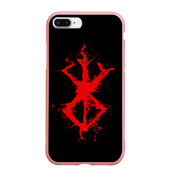 Чехол для iPhone 7Plus/8 Plus матовый Berserk logo elements red