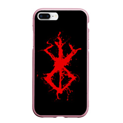 Чехол для iPhone 7Plus/8 Plus матовый Berserk logo elements red