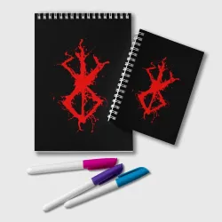 Блокнот Berserk logo elements red