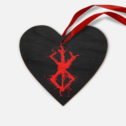 Деревянная игрушка Сердце Berserk logo elements red