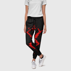 Женские брюки 3D Berserk logo elements red - фото 2