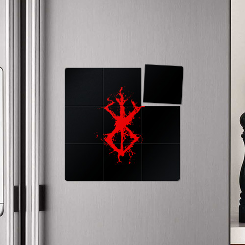 Магнитный плакат 3Х3 Berserk logo elements red - фото 4