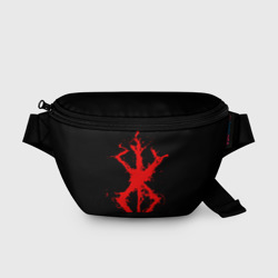 Поясная сумка 3D Berserk logo elements red