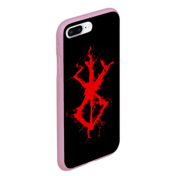 Чехол для iPhone 7Plus/8 Plus матовый Berserk logo elements red - фото 2