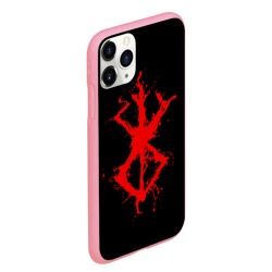 Чехол для iPhone 11 Pro Max матовый Berserk logo elements red - фото 2