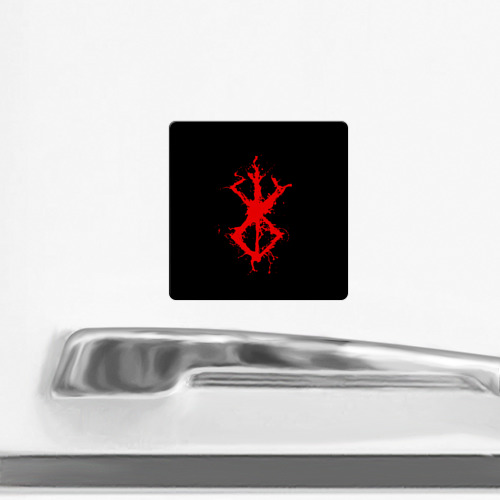 Магнит виниловый Квадрат Berserk logo elements red - фото 2
