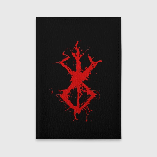Обложка для автодокументов Berserk logo elements red