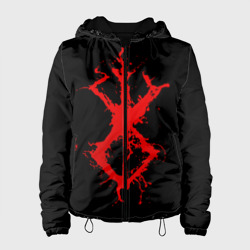 Женская куртка 3D Berserk logo elements red
