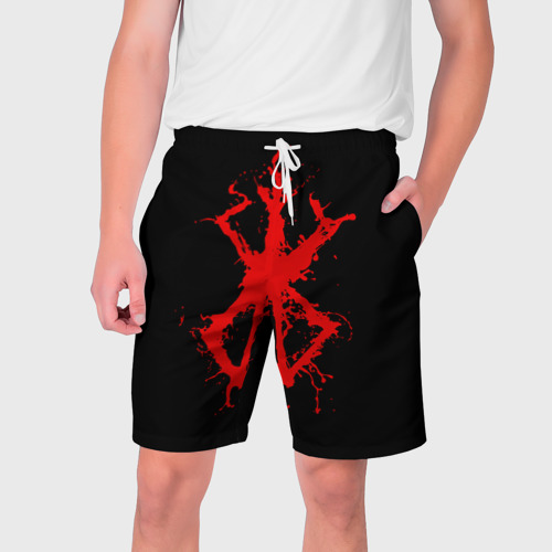 Мужские шорты 3D Berserk logo elements red, цвет 3D печать