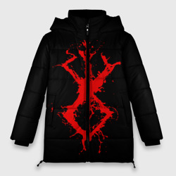 Женская зимняя куртка Oversize Berserk logo elements red