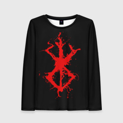 Женский лонгслив 3D Berserk logo elements red
