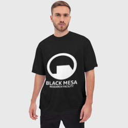 Мужская футболка oversize 3D Black Mesa - фото 2