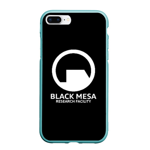 Чехол для iPhone 7Plus/8 Plus матовый с принтом BLACK MESA, вид спереди #2