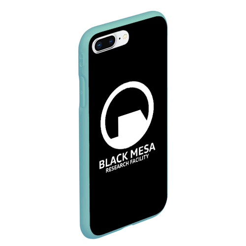 Чехол для iPhone 7Plus/8 Plus матовый с принтом BLACK MESA, вид сбоку #3