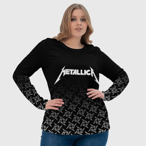 Женский лонгслив 3D Metallica, цвет 3D печать - фото 6