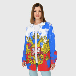 Женская рубашка oversize 3D Russia Flame Collection - фото 2