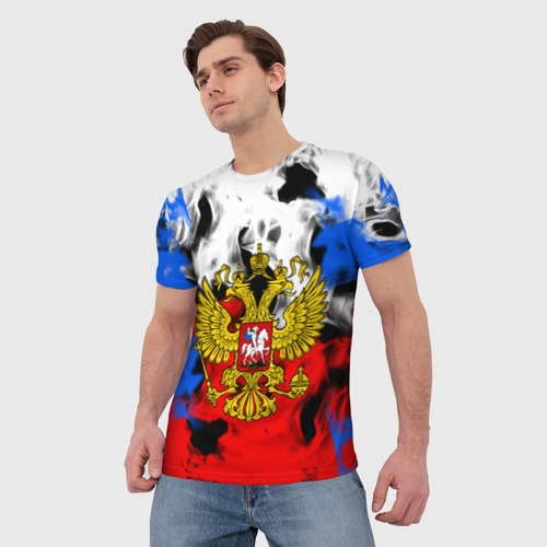 Мужская футболка 3D Russia Flame Collection, цвет 3D печать - фото 3