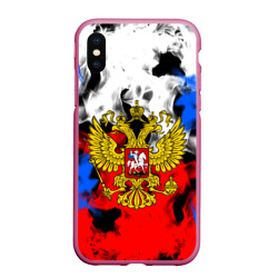 Чехол для iPhone XS Max матовый Russia Flame Collection