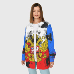 Женская рубашка oversize 3D Russia Flame Collection - фото 2